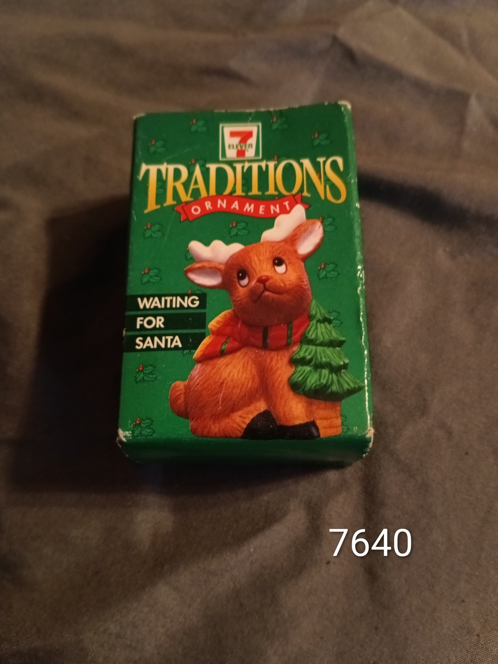 7-Eleven Traditions 'Waiting for Santa' Reindeer Ornament - Green